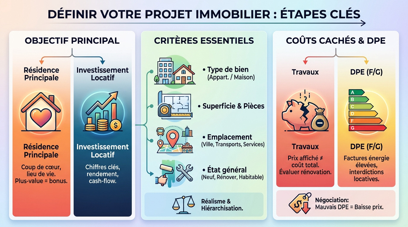 Définition du projet immobilier : choisir entre résidence principale et investissement locatif