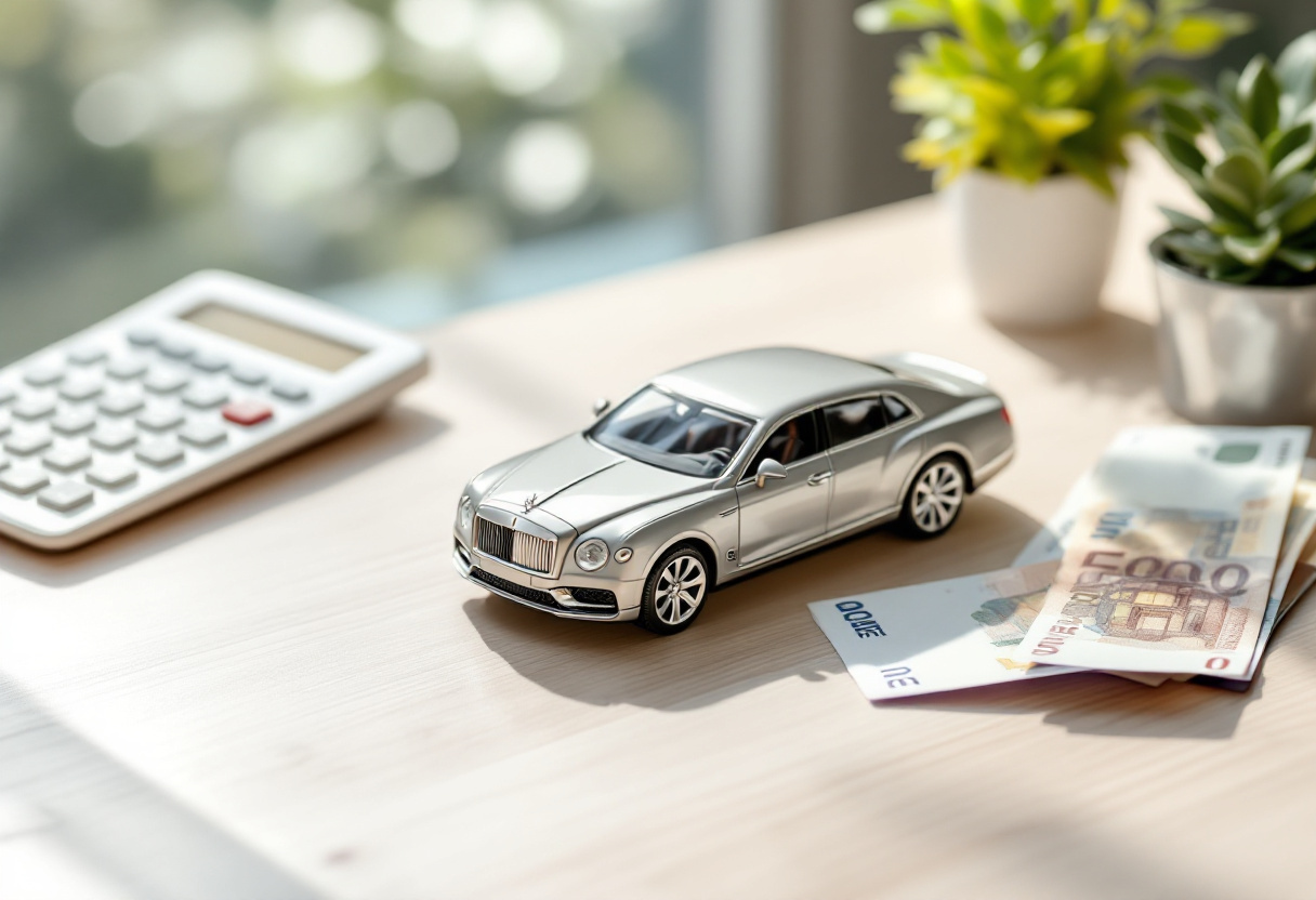 Clé de voiture posée près d'une petite voiture miniature, changement d'assurance auto