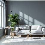 Appartement meublé lumineux prêt à louer en LMNP, salon moderne et accueillant baigné de lumière naturelle